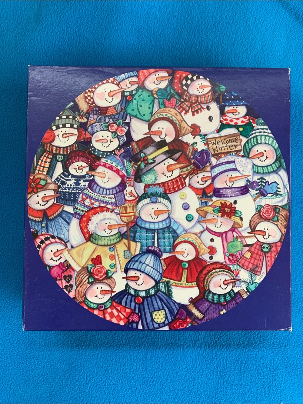 Puzzle Snow Happy Round Puzzle by Current 1,000 Pieces